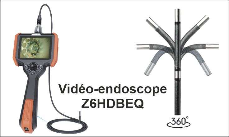 STURMM® ST-IC11S - Endoscope industriel avec caméra orientable à 360° -  Deux Caméras 